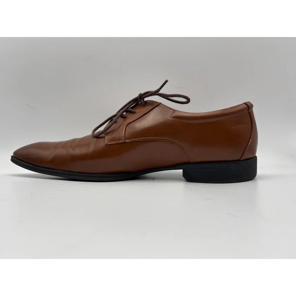 Alfani Andrew Men's Brown Dress Shoes Memory Foam Lace-Up Derby Size 11M